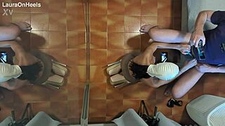 see this latina milf blowjob on her knees?