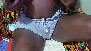 Hell yeah! That petite 18+ Ghanian bitch loves solo assfucking and tight pussy play!