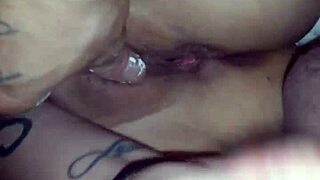 Babe fingers her pussy during intense masturbation!