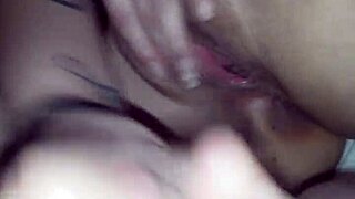Babe fingers her pussy during intense masturbation!