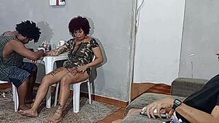 couldn't resist temptation and took hot milk dick during tattoo