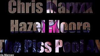 Hazel Moore, ready for piss play by the pool?