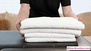 Black Client Prepares For Wet Massage From Blonde Sexy Masseuse Ana Foxxx!