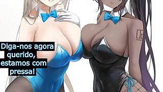 karin e asuna procuram pela coelha branca - blue archive joi em português