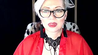 Mature Wife Aimee Moans in Fishnets During Orgasm.