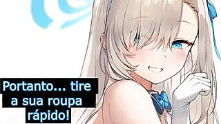 karin e asuna procuram pela coelha branca - blue archive joi em português