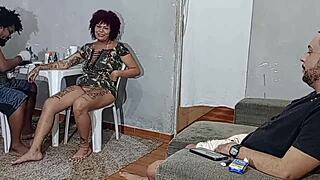 couldn't resist temptation and took hot milk dick during tattoo