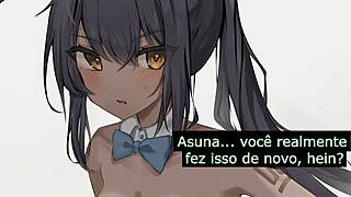 karin e asuna procuram pela coelha branca - blue archive joi em português