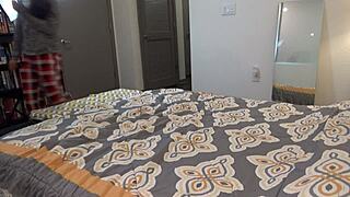 scarlet datz gets wild in a raw pov casting session on a cozy california sofa