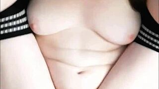 Naked Housewife Receives Cum Shot On Black Sock