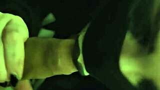 Masked Goth Swallows Cum