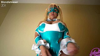 rainbow mika gets horny talking dirty in striptease with blondie fesser 😈