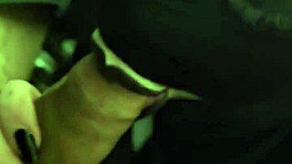 Masked Goth Swallows Cum