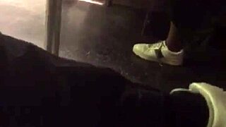 A big ass girl gets groped on the train.