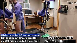 Jasmine roses gets her face fucked backstage, then her back blasted with cum in latex gloves.