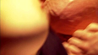 in golden high heels, milf gets licked and fucked with a wild facial finish