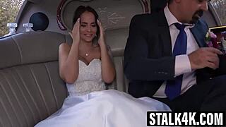 Beautiful bride Jennifer Mendez surrenders her pussy to a big cock while her groom watches
