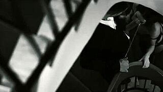 Black Heart In Bondage Scene