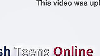 19 year old teen gives interracial handjob on monster cock!