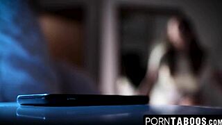 I watch the older man savagely pound the innocent girl's tight pussy bareback