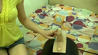 Amateur girlfriend moans while testing sextoy, reaching orgasm with wet pussy