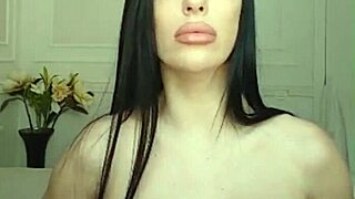 Busty brunette sapphire masturbates to orgasm in lingerie