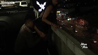 Yo, Miroslava gets her pussy licked by a stranger in public parking! 😜