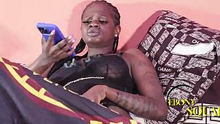 Horny Lonely Black Ebony Fucked by Delivery Boy