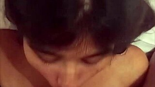 Latina teen loves being watched sucking boyfriend's cock