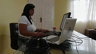 Nicoly Mattos Gives Anal on Reception Sofa After Sucking Boss