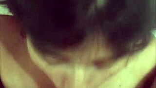 Latina teen loves being watched sucking boyfriend's cock