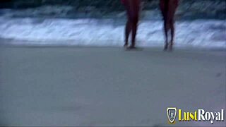 Horny Sluts with Perfect Bodies Fucked Hard Doggystyle in Sandy Threesome FFM