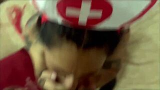 chilean whore receives haitian black cock in interracial blowjob