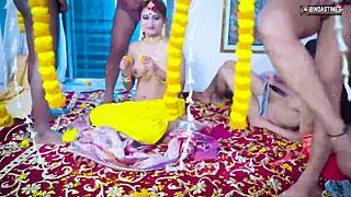hey, check this gangbang suhagarat with indian wife on her 1st night with four husbands!