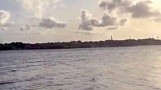 Bold Brazilian Latina Wife Rides Ass on Boat in Bikini.