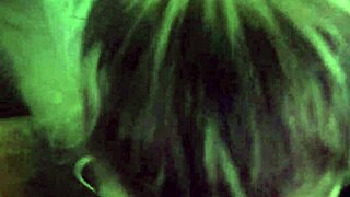 Before work, my latina girlfriend in panties and thong gives sloppy deepthroat blowjob to my cock.