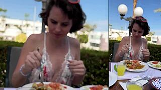 I seduce my skinny friend in the hotel room