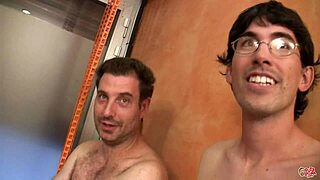 dos pibonazos mamando pollas y bebiendo lefa - leyre pajon 1er bukkake y sandra milka 2º bukkake