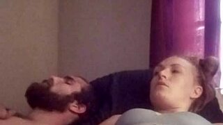 horny snow bunny plays with toys on her shaved pussy