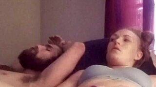 horny snow bunny plays with toys on her shaved pussy