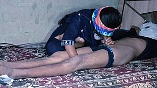 yo, check this indian desi step sister getting wild in bathroom sex!