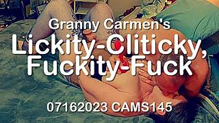 Granny Carmen Enjoys Intense Lick and Hardcore Missionary Fuck with Big Tits
