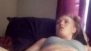 horny snow bunny plays with toys on her shaved pussy