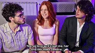 First porn casting turns into a wild dirty threesome. Two guys and one girl shock in FMM action - Mr Mrs Love.