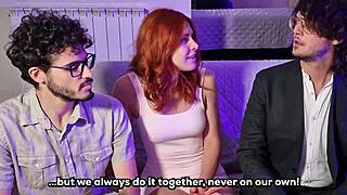 First porn casting turns into a wild dirty threesome. Two guys and one girl shock in FMM action - Mr Mrs Love.