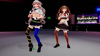 Chieri Kakyoin And Mememe Mokota Strip Dance