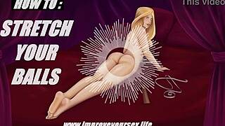 Wanna learn ball stretching with this hot audio guide for guys?