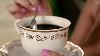 Krystal Swift licks big natural tits