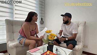 My student sucks my big cock to pass the class