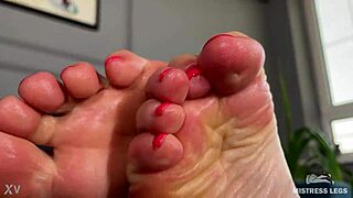 Wow! Goddess Teases With Pink Oily Soles in Foot Fetish Closeup